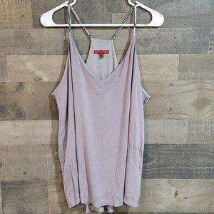 Red by BKE Grey Layered Swing Tank Top